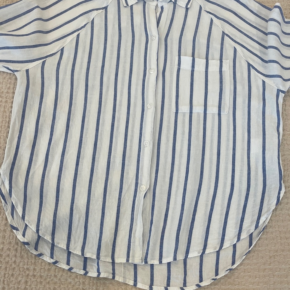 Z Supply Striped Blouse Size S - Picture 4 of 8